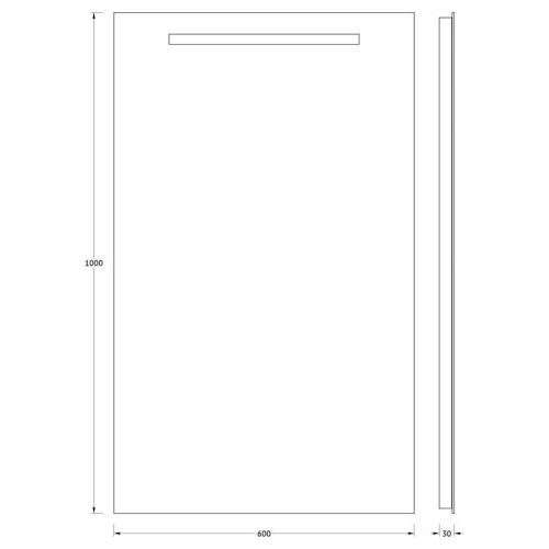 Зеркало с подсветкой Evoform Ledline BY 2110 60х100 подвесное - фото 2