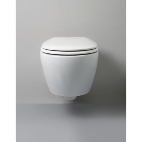 Чаша унитаза подвесная White Ceramic Basic W0203FG цвет бежевый без сиденья безободковая - фото 2