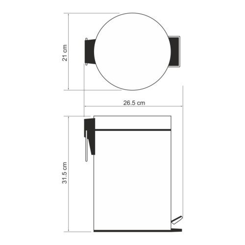 Ведро мусорное WasserKRAFT 665 - фото 5