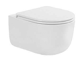 Унитаз подвесной CHARUS TORRE BIANCA EWC700-129W белый с сиденьем микролифт безободковый смыв торнадо