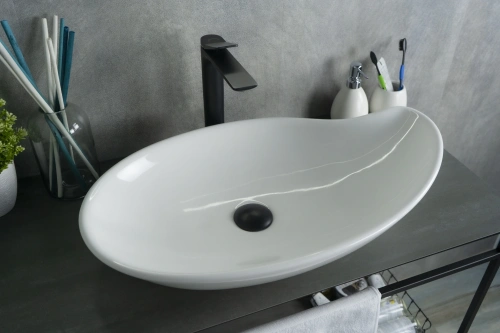 Раковина керамическая Gid Creativo 51116 70х40 накладная цвет белый без отверстий под смеситель - фото 5