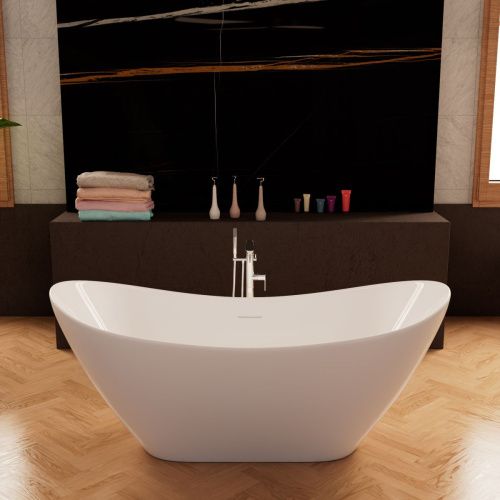 Ванна акриловая Frank 12519 170х75 отдельностоящая овальная с ножками - фото 5
