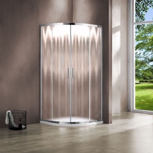 Душевой уголок Vincea Garda VSQ-1G100CH 100х100 стекло текстурное профиль хром без поддона