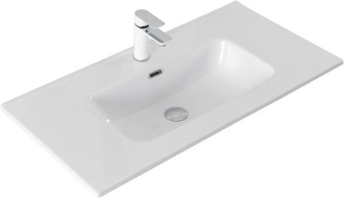 Раковина керамическая Aquanet Flat 00284029 91х47 полувстраиваемая цвет белый 1 отверстие под смеситель - фото 5