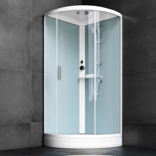 Душевая кабина Am.Pm X-Joy W88C-401-090WT 100х100 четверть круга с крышей ориентация универсальная