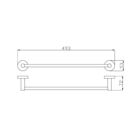 Полотенцедержатель RavSlezak Colorado COA0701/45MGL