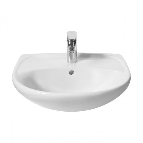 Раковина из сантехнического фарфора Jika Lyra 8142710001049 60х50 подвесная цвет белый 1 отверстие под смеситель - фото 3