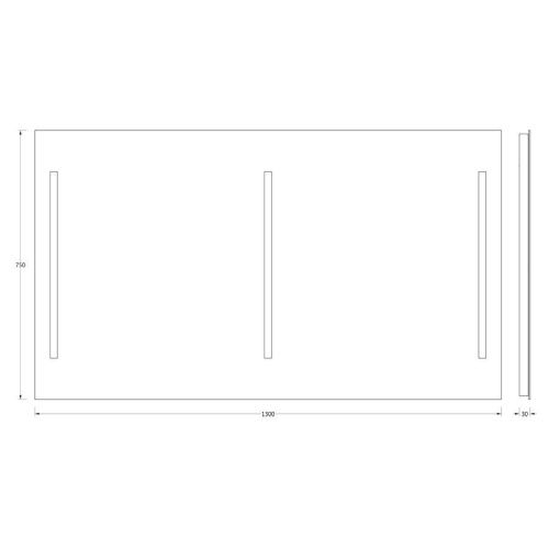 Зеркало Evoform Lumline BY 2022 130х80 подвесное - фото 2