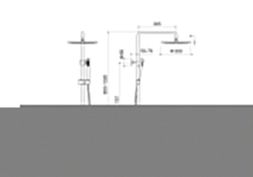 Душевая стойка Aquatek ЛИРА AQ2440MB настенная цвет черный - фото 3