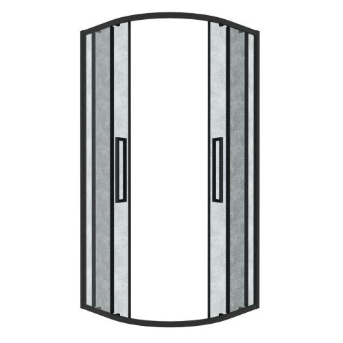 Душевой уголок Grossman Cosmo 301.K33.02.1010.21.02 100х100 стекло текстурное профиль черный без поддона - фото 2