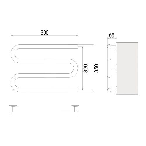 Полотенцесушитель электрический Terminus 4620768883927 60х35 хром - фото 3