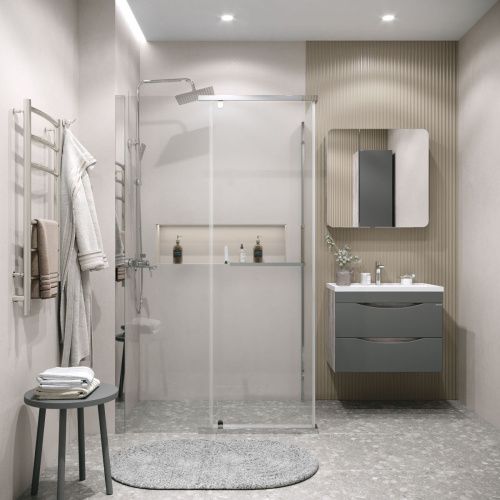 Душевой уголок Grossman Pragma 120.K33.03.1290.10.00 120х90 стекло прозрачное профиль хром без поддона - фото 3