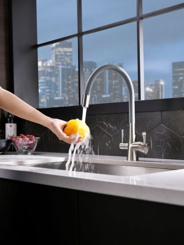 Смеситель для кухни LeMark Comfort LM3075BN на мойку никель - фото 2