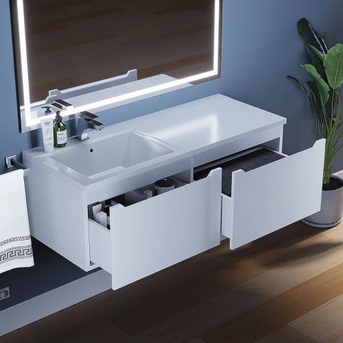 Тумба под раковину Uperwood Tanos 291020263 120х50 подвесная цвет белый - фото 5