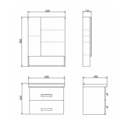 Тумба с раковиной Comforty Парма 00004143490CF 60х50 подвесная цвет серый - фото 2