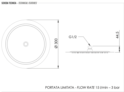 Верхний душ Remer 357UFM30X 30х30 хром - фото 2