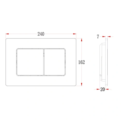 Клавиша смыва механическая Veconi FLUSH FLV8-CM цвет хром - фото 2