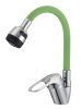 Смеситель для кухни D-Lin D150628-5T на мойку хром/зеленый
