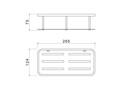 Полка в ванную комнату Aquatek AQ4936MB