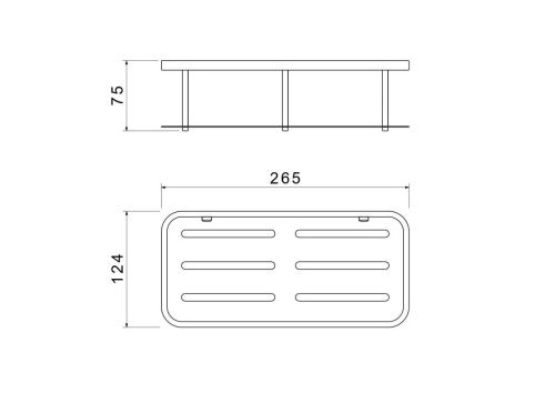 Полка в ванную комнату Aquatek AQ4936CR - фото 3