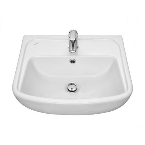 Раковина из сантехнического фарфора Santek Лонги 1WH501754 50х40 подвесная цвет белый 1 отверстие под смеситель - фото 2