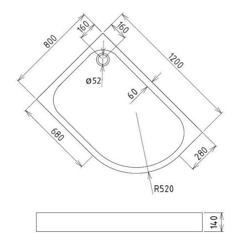 Душевой поддон акриловый Gemy ST18 L 120х80 белый с ножками и каркасом - фото 2