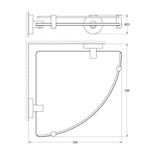 Полка в ванную комнату Artwelle Harmonie HAR 039 - фото 2