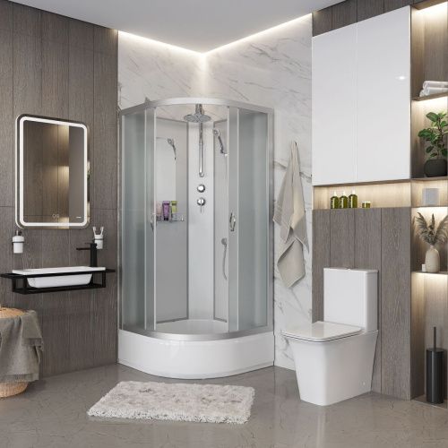 Душевая кабина Niagara Classic 33011424BKT 90х90 четверть круга без крыши ориентация универсальная - фото 3