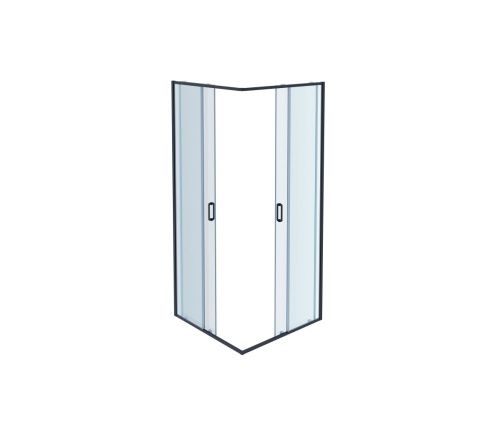 Душевой уголок Aquatek АРИЯ AQ ARI KV 09020BL 90х90 стекло прозрачное профиль черный без поддона - фото 2