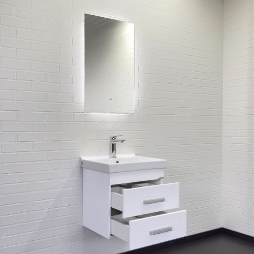 Тумба с раковиной Comforty Никосия 00-00018022CF 50х40 подвесная цвет белый - фото 5