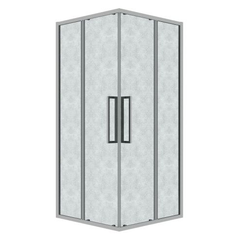 Душевой уголок Grossman Cosmo 300.K33.02.8080.10.02 80х80 стекло текстурное профиль хром без поддона