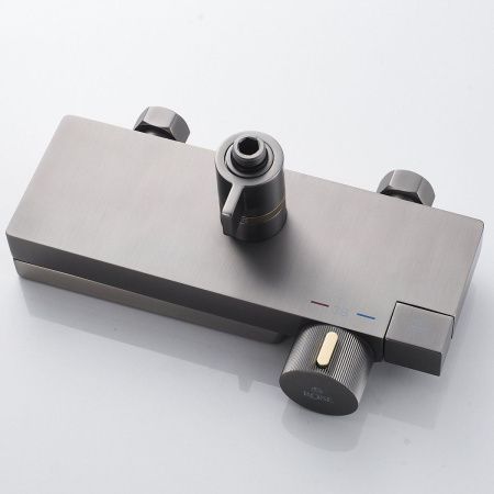 Душевая стойка Rose R1896T настенная цвет серый с термостатом