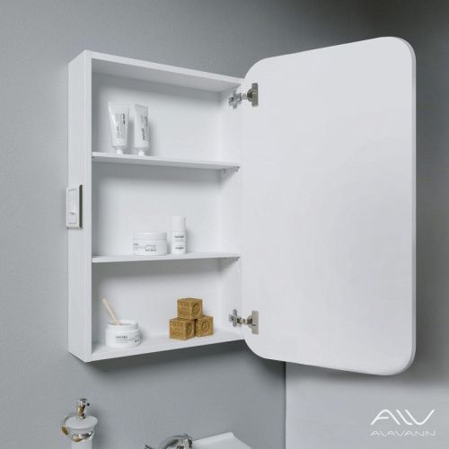 Зеркало-шкаф Alavann Monaco ALV0284001 80х60 подвесной цвет белый - фото 2