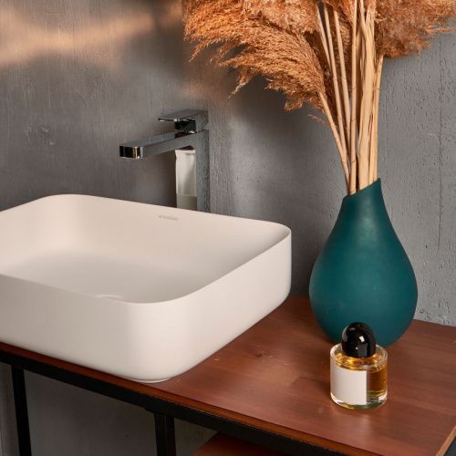 Раковина из искусственного камня MonteBianco Loreto lungo 495 12017 50х40 накладная цвет белый без отверстий под смеситель - фото 4