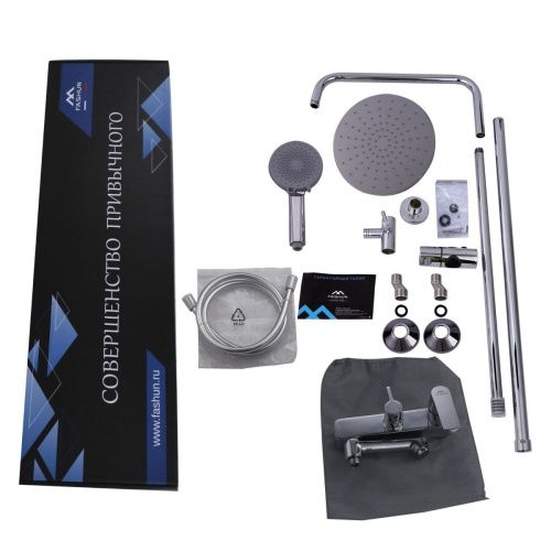 Душевая стойка Fashun A2489 настенная цвет хром - фото 4