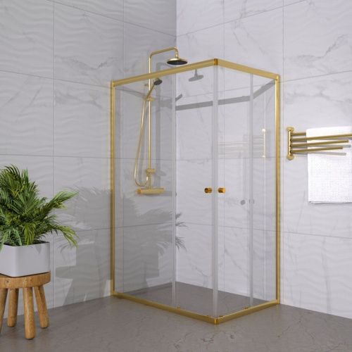 Душевой уголок Тритон Вента-Голд Щ0000073920 120х80 стекло прозрачное профиль хром без поддона - фото 4