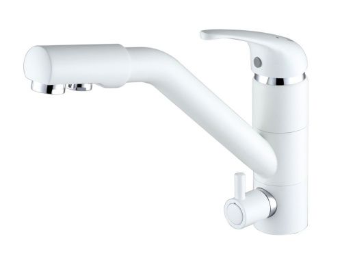 Смеситель для кухни Paulmark HESSEN He213017-431 на мойку белый