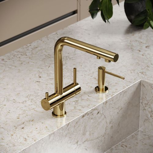 Смеситель для кухни Sancos Foster SC4014ZG на мойку золото - фото 2