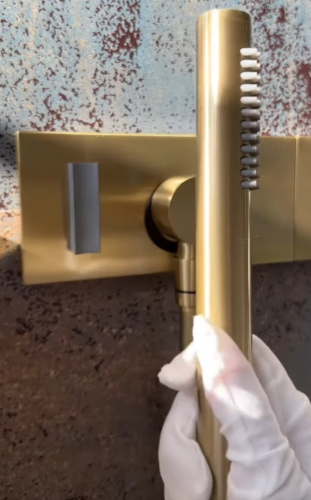 Душевая система Boheme Zodiac 133-2-MG встраиваемая в стену цвет золото - фото 4