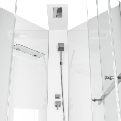 Душевая кабина Cerutti SPA CHIKA901T 90х90 трапеция без крыши ориентация универсальная - фото 2