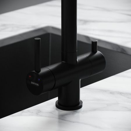 Смеситель для кухни Sancos Spin SC4015MB на мойку черный