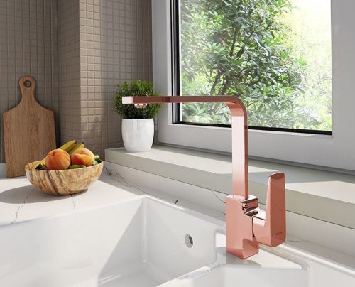 Смеситель для кухни Vitra Root Square A4275326EXP на мойку медь - фото 2