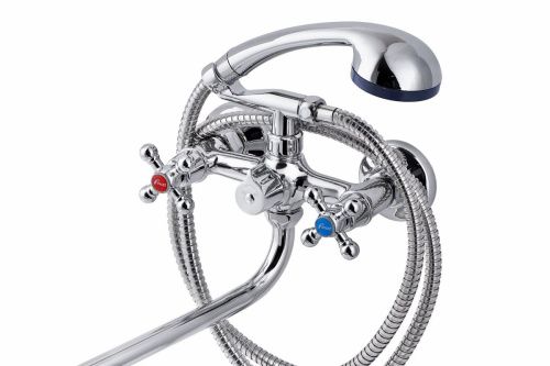 Смеситель для ванны и душа FAUZT FZs-511-54 настенный хром - фото 2