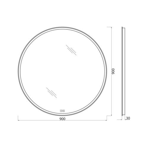 Зеркало с подсветкой BelBagno SPC-RNG-900-LED-TCH-WARM 90х90 подвесное - фото 5