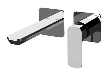 Смеситель для раковины Daniel Tiara TA632P-15 встраиваемый в стену черный