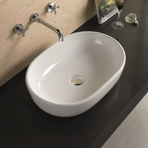 Раковина керамическая Art&Max AM-5006-X 50х40 накладная цвет белый