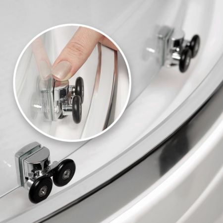 Душевая дверь Wasserkraft Lippe 45S 45S08 150х190 стекло прозрачное профиль хром