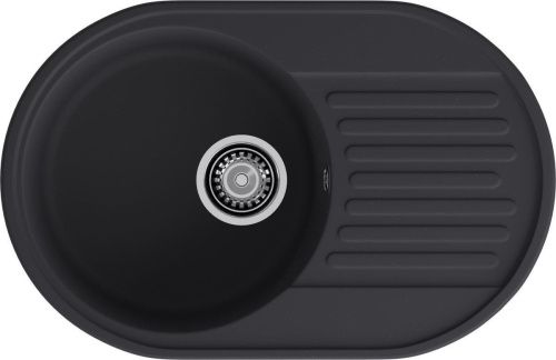 Кухонная мойка Granfest Quarz 18 черный 75х50 цвет черный поверхность матовая