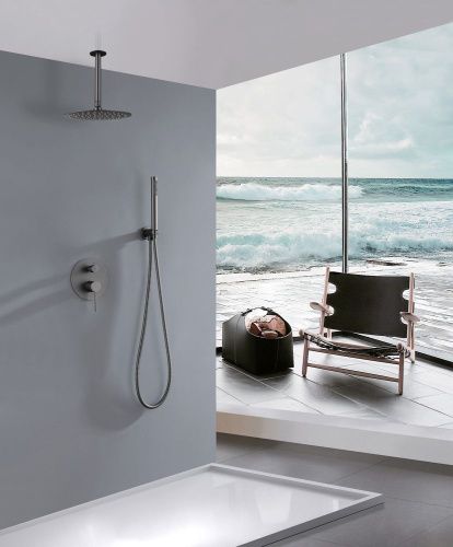 Душевая система Abber AF8821NG встраиваемая в стену цвет серый - фото 2