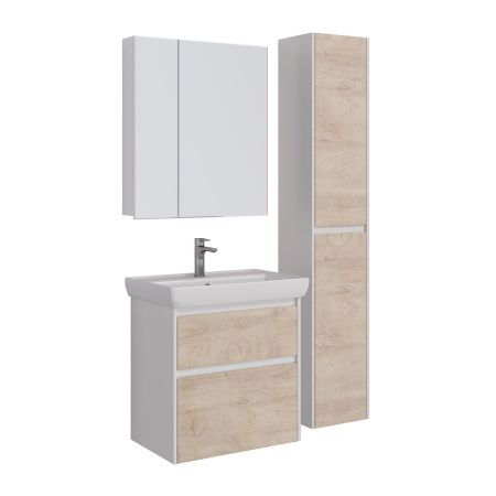 Тумба под раковину LeMark Combi LM03C70T-dub 60х40 напольная цвет бежевый/белый